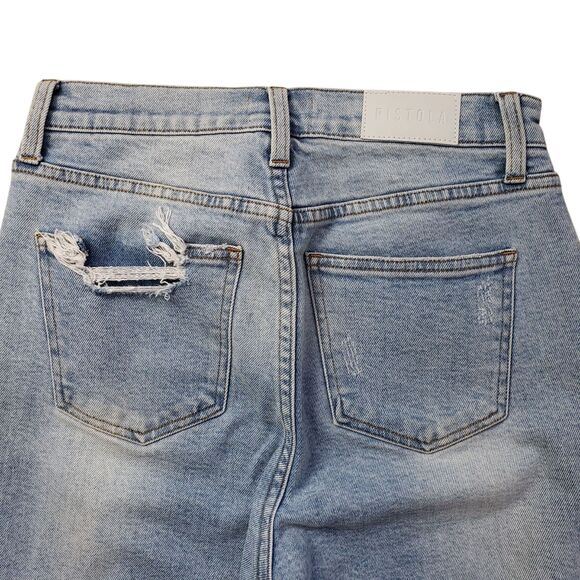 Pistola Lennon Bootcut Jeans Womens 27 Denim High Rise Distressed Crop - Picture 10 of 13